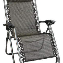 Campingstoel Abbey Camp Chaise Longue III Antraciet