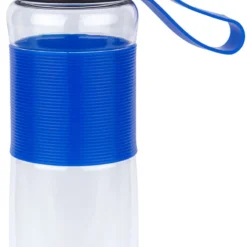 Waterfles Avento Twisted 0,6L Kobalt Zwart Transparant