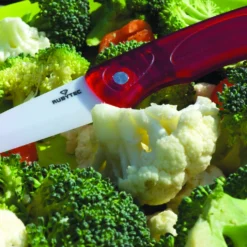 Vouwmes Rubytec Ceram Mini Transparant Green -NL Kampeeruitrusting Verkoop 2024 3 Ceram mini foldable knive in vegetables WP0 1484