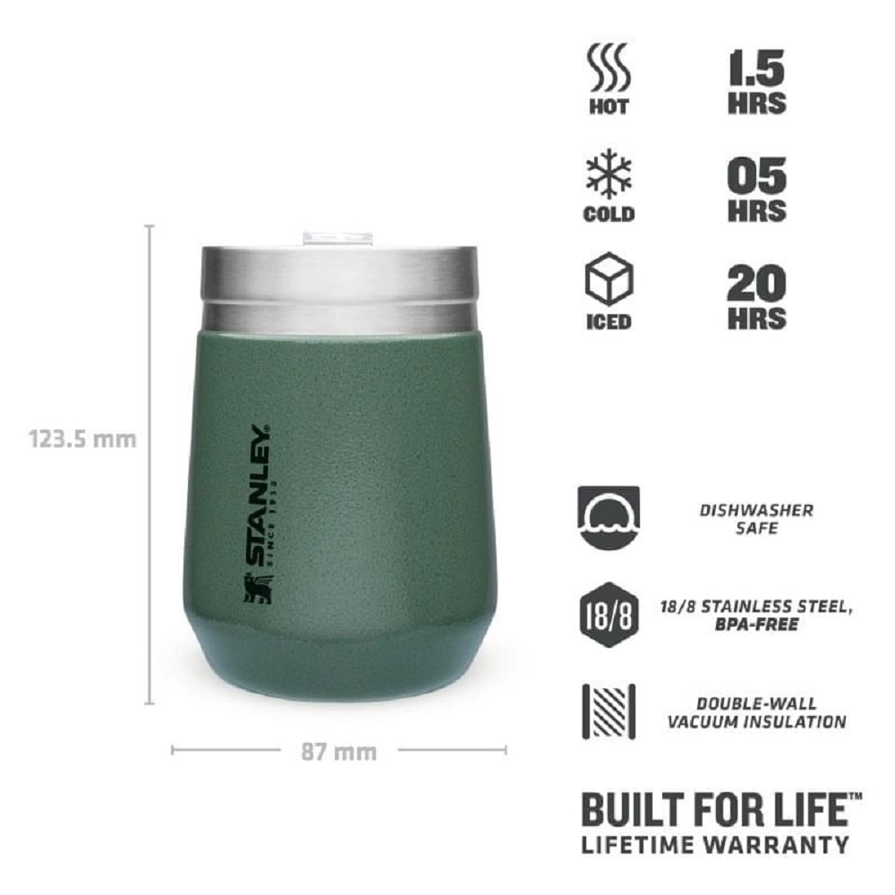 Thermosbeker Stanley The Everyday GO Tumbler Hammertone Green 0,29L 6 Thermosbeker Stanley The Everyday GO Tumbler Hammertone Green 0,29L - Afbeelding 4