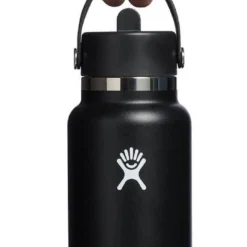 Thermosfles Hydro Flask Wide Mouth Flex Straw Cap Black 946 Ml -NL Kampeeruitrusting Verkoop 2024 4 w32bfs001 black hb 2