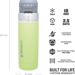 Thermosbeker Stanley The Quick Flip Citron 1,06L -NL Kampeeruitrusting Verkoop 2024 5 6939236411202 1