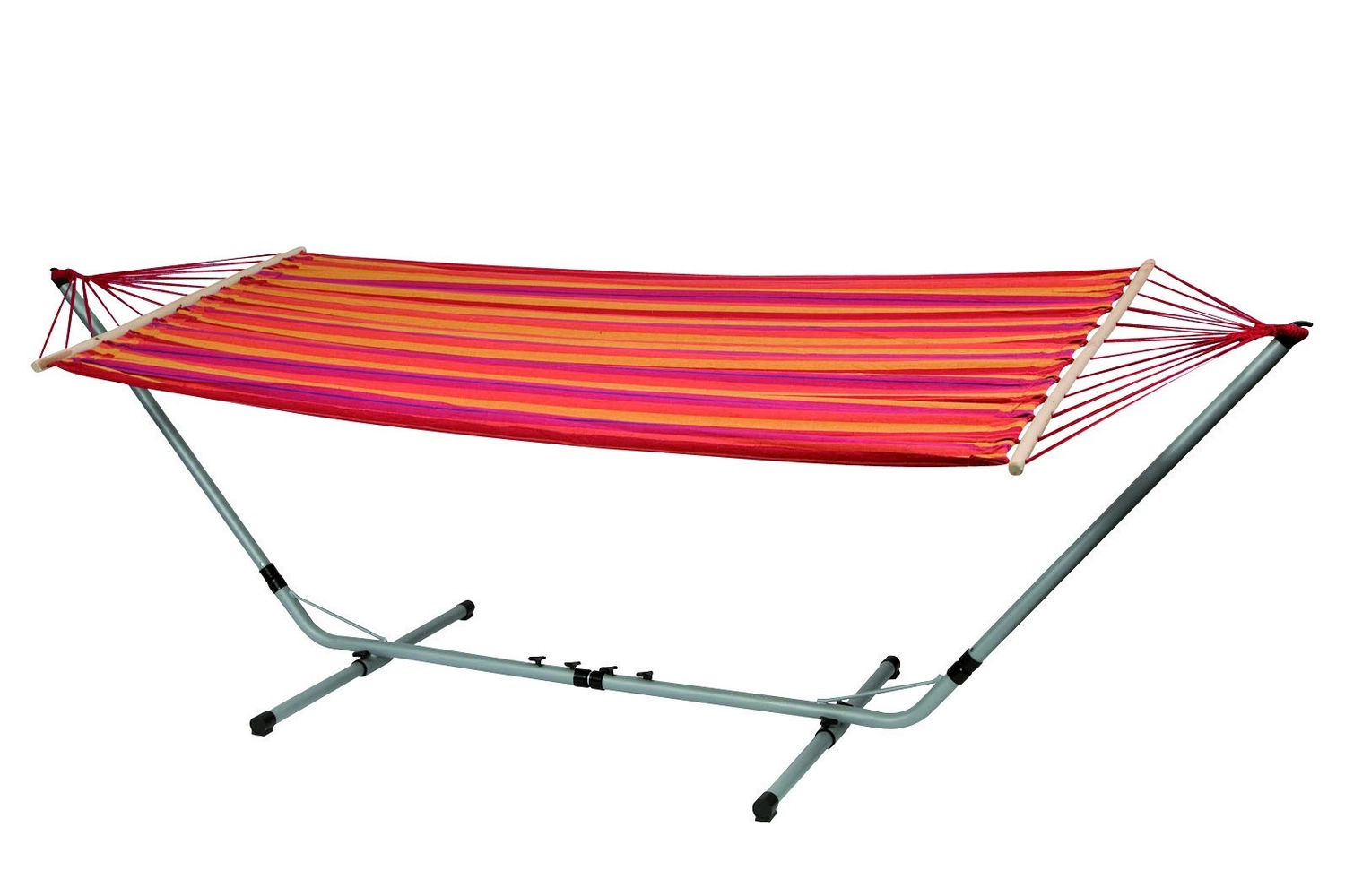 Hangmat Bo-Garden Santa Barbara Met Spreidstok Rood Oranje Geel 4 Hangmat Bo-Garden Santa Barbara Met Spreidstok Rood Oranje Geel - Afbeelding 2