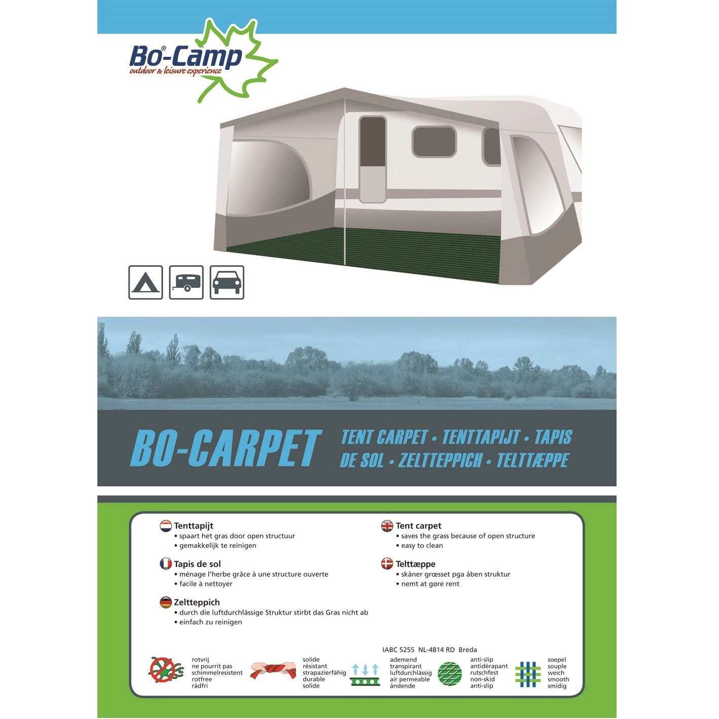 Tenttapijt Bo-Camp Groen (2,5 X 2 M) 3 Tenttapijt Bo-Camp Groen (2,5 X 2 M)