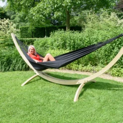 Hangmat Tropilex Double Comfort Black -NL Kampeeruitrusting Verkoop 2024 H555715 mr