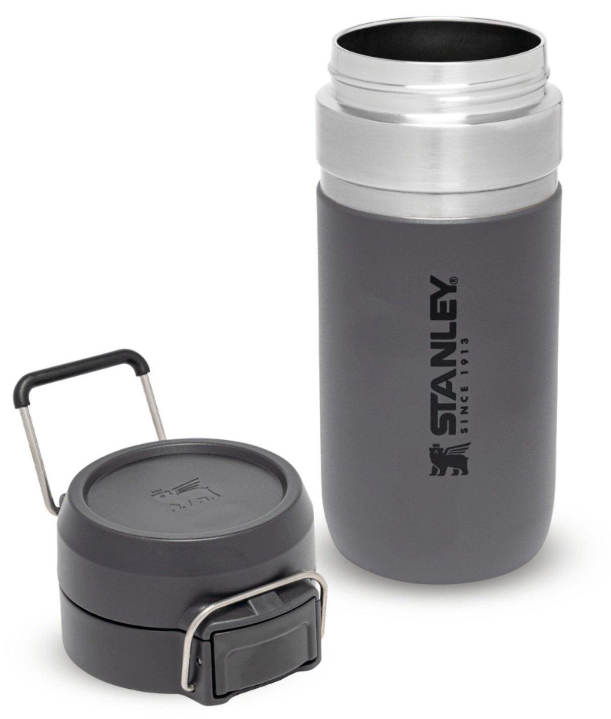 Thermosbeker Stanley The Quick Flip Grijs 0,47L 4 Thermosbeker Stanley The Quick Flip Grijs 0,47L - Afbeelding 2