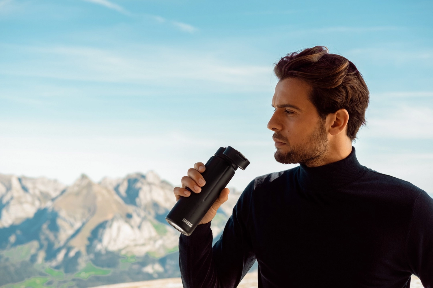 Thermosfles Sigg Gemstone ONE 0.5L Obsidian 4 Thermosfles Sigg Gemstone ONE 0.5L Obsidian - Afbeelding 2