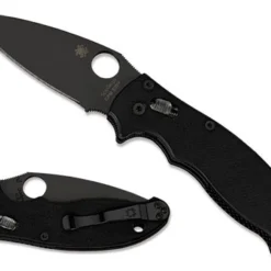 Vouwmes Manix II PE Black Zwart Ball Bearing Lock Spyderco