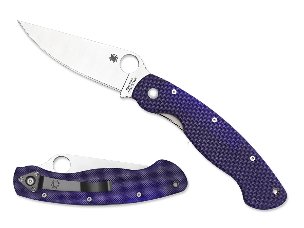Vouwmes Spyderco Military Blue 3 Vouwmes Spyderco Military Blue