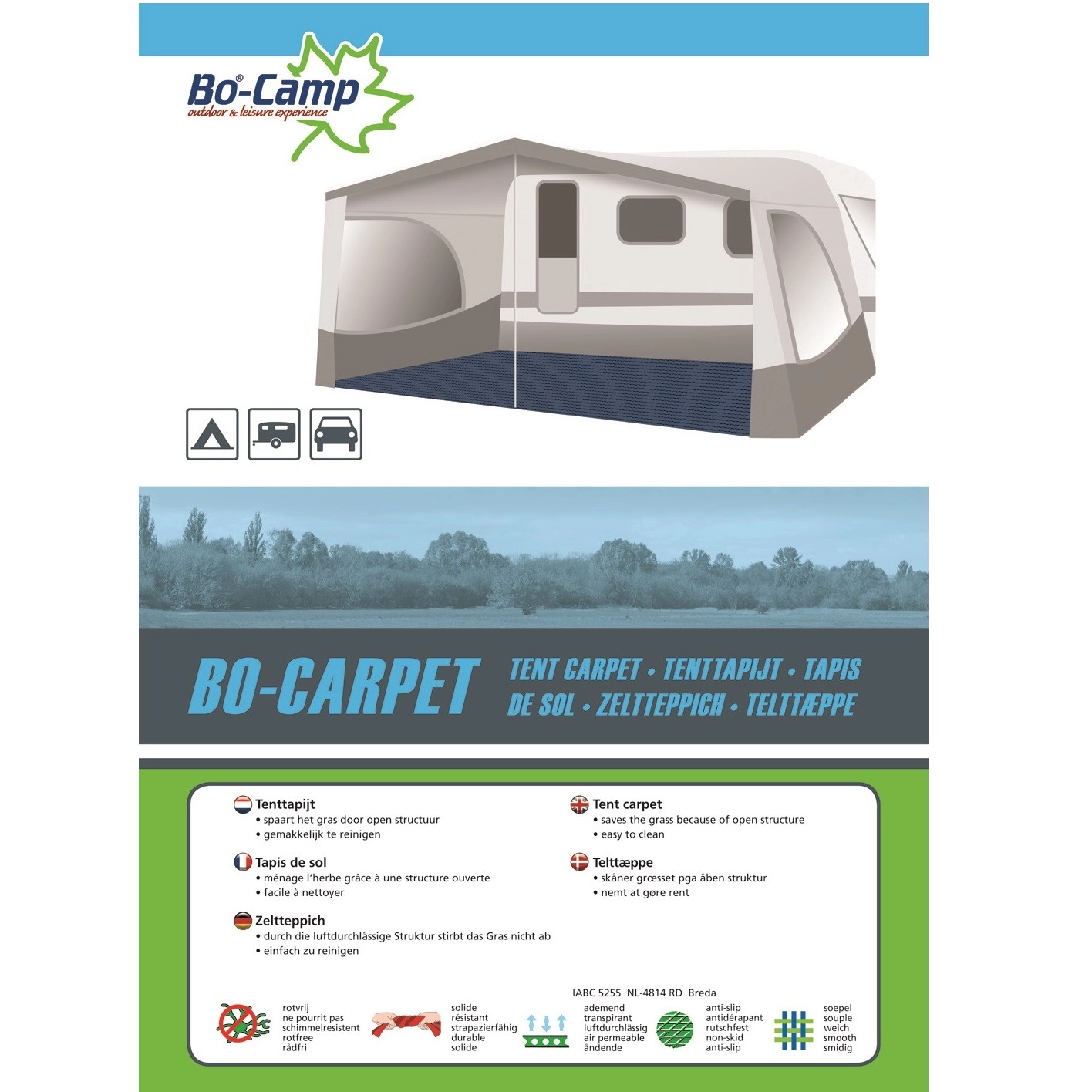 Tenttapijt Bo-Camp Blauw (3 X 5 M) 3 Tenttapijt Bo-Camp Blauw (3 X 5 M)