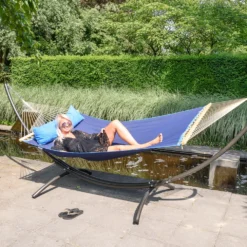 Hangmat Tropilex Double American Blue -NL Kampeeruitrusting Verkoop 2024 hammock american blue 6000