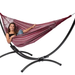 Hangmat Tropilex Double Comfort Bordeaux -NL Kampeeruitrusting Verkoop 2024 hammock comfort bordeaux 50