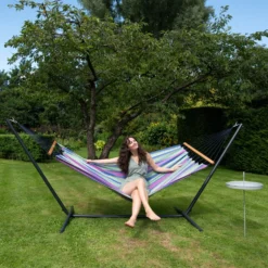 Hangmat Tropilex Single Haïti Blueberry -NL Kampeeruitrusting Verkoop 2024 hammock haiti blueberry 111