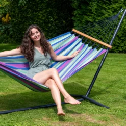 Hangmat Tropilex Single Haïti Blueberry -NL Kampeeruitrusting Verkoop 2024 hammock haiti blueberry 212