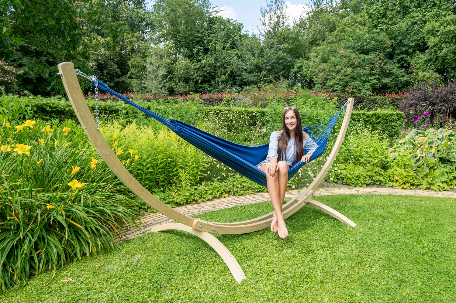 Hangmat Tropilex Single Plain Blue 6 Hangmat Tropilex Single Plain Blue - Afbeelding 4