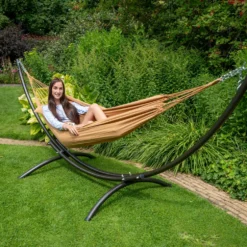 Hangmat Tropilex Single Plain Mocca -NL Kampeeruitrusting Verkoop 2024 hammock plain mocca 121