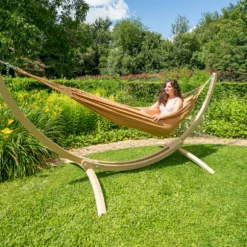 Hangmat Tropilex Single Plain Mocca -NL Kampeeruitrusting Verkoop 2024 hammock plain mocca 131