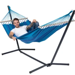 Hangmat Tropilex Single Relax Blue -NL Kampeeruitrusting Verkoop 2024 hammock relax blue 50