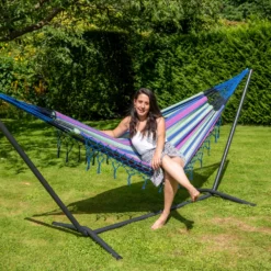 Hangmat Tropilex Single Saba Blueberry -NL Kampeeruitrusting Verkoop 2024 hammock saba blueberry 211