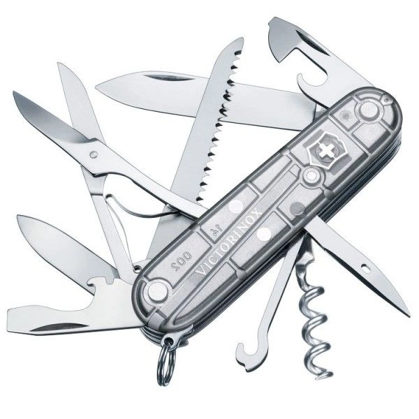 Zakmes Huntsman SilverTech Transparant Victorinox 3 Zakmes Huntsman SilverTech Transparant Victorinox