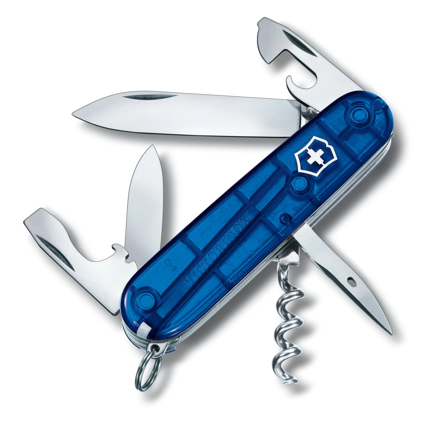 Zakmes Spartan Transparant Blauw Victorinox 3 Zakmes Spartan Transparant Blauw Victorinox