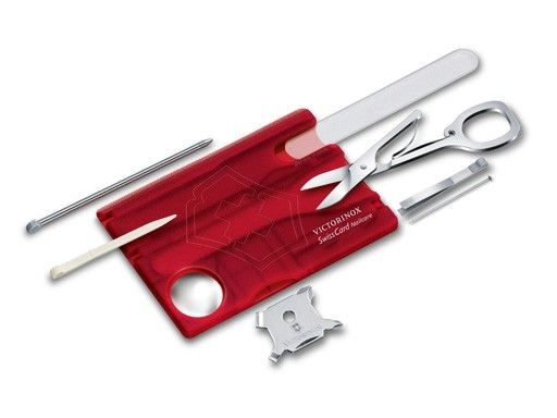 SwissCard Nailcare 13 Functies Transparant Rood Victorinox 3 SwissCard Nailcare 13 Functies Transparant Rood Victorinox