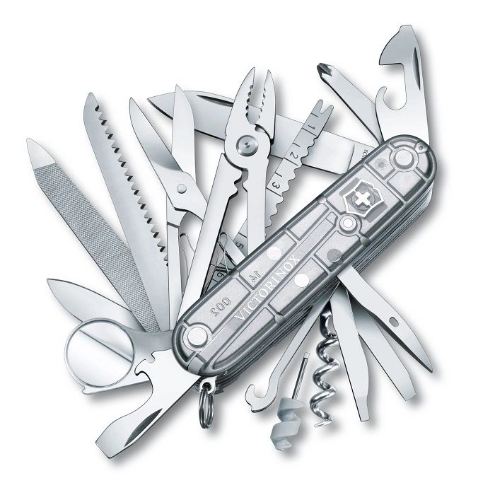 Zakmes SwissChamp SilverTech Transparant Victorinox 3 Zakmes SwissChamp SilverTech Transparant Victorinox